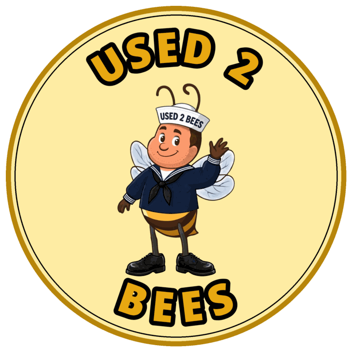 Used 2 Bees circle sticker — Navy Dress (Male)