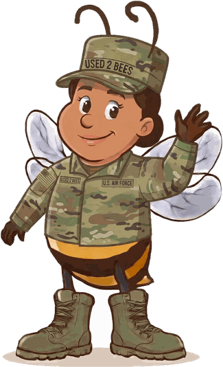 Female Used 2 Bees Air Force mascot in Operational Camouflage Pattern