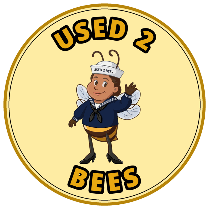 Used 2 Bees circle sticker — Navy Dress (Female)
