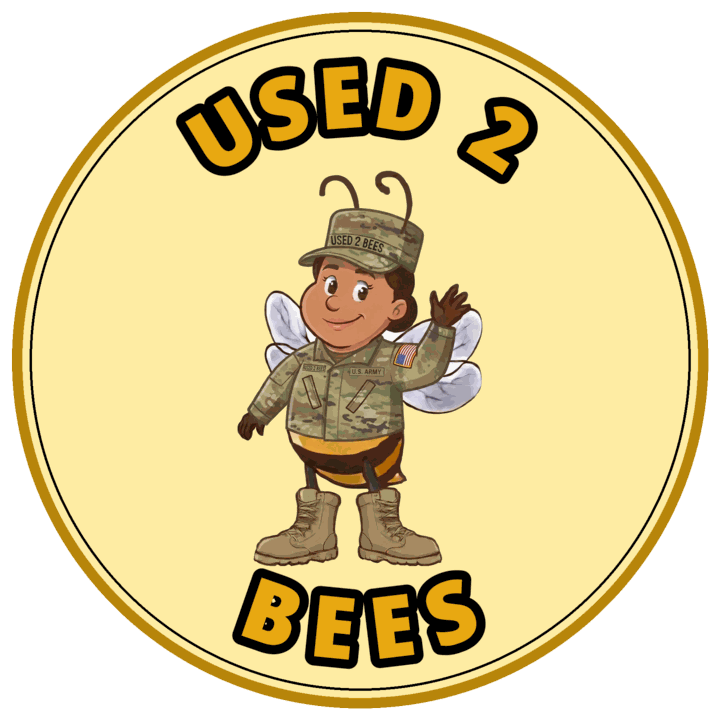 Used 2 Bees circle sticker — Army Camo (Female)