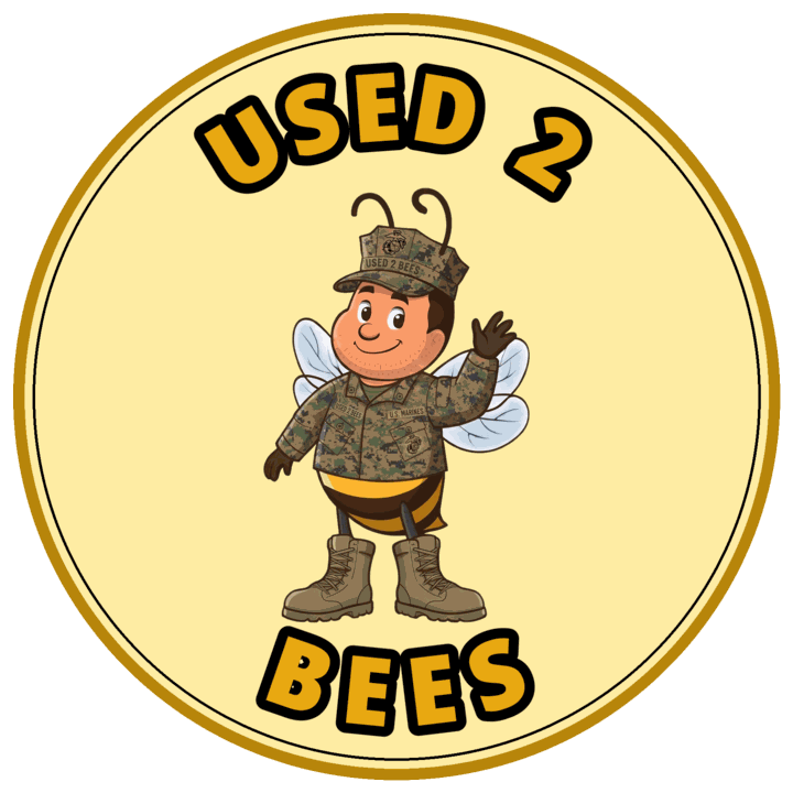 Used 2 Bees circle sticker — Marines Camo (Male)