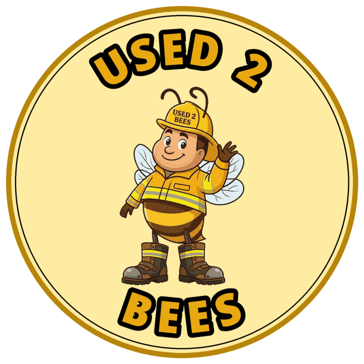 Used 2 Bees circle sticker — Fire Dept — Firefighter