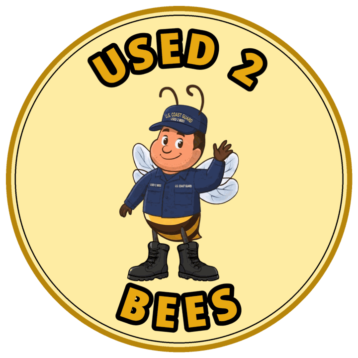 Used 2 Bees circle sticker — Coast Guard Camo (Male)