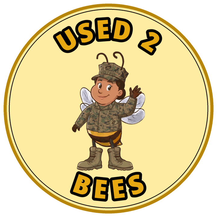 Used 2 Bees circle sticker — Marines Camo (Female)