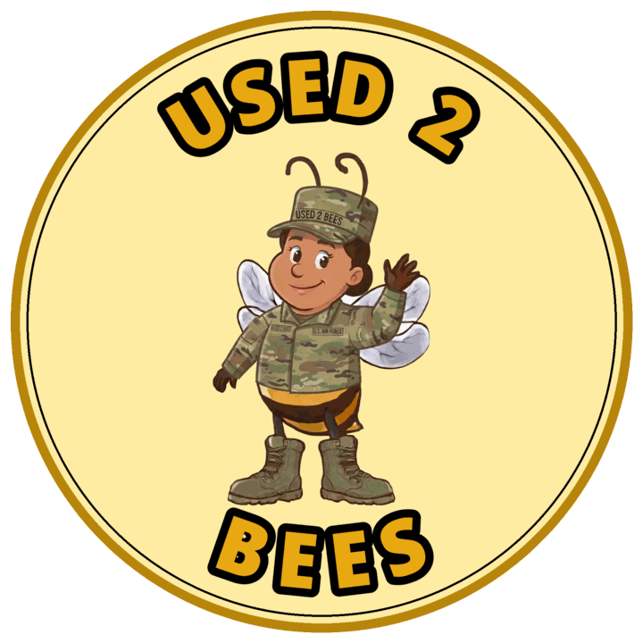Used 2 Bees circle sticker — Air Force Camo (Female)